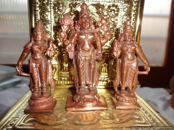 Lord Srinivsa With Boo Devi and Sridevi