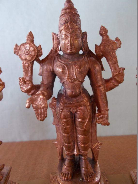 Lord Srinivasa With Bhoodevi and Sridevi